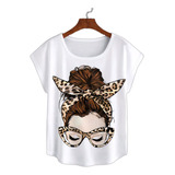 Camiseta Con Estampado De Leopardo, Camiseta De Lona De Moda