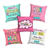 Conjunto 20 Almofadas Decorativas 20x20 Melhor Mãe Do Mundo