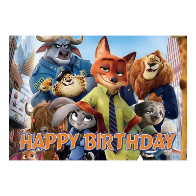 Zootopia 2 De Decoración Fiesta De Fondo 150x100cm