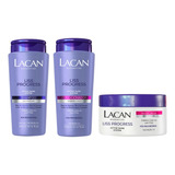 Kit Lacan Liss Progress Shampoo Condicionador Mascara