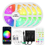 Kit 2 Fita Led Rgb Wifi 20m Para Alexa Colorida Com Controle