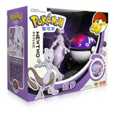 Pokebola De 7cm Com Mewtwo Articulado De 13 Cm + Caixa B60m