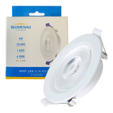 Kit 2 Spot Led Redondo Embutir 6w Branco Neutro 4100k Morno