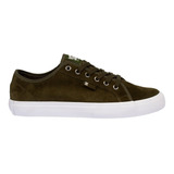 Zapatillas Dc Shoes Manual Sd Cuero Verde Oliva Exclusiva