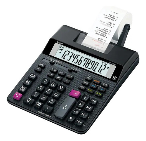 Calculadora Impresora Casio Hr-150rc 12 Digitos 4 Pilas Aa