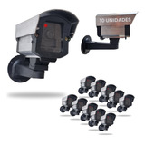 Kit 10 Micro Câmeras Falsas De Segurança C/ Led Infra Bivolt