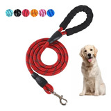 Correa Para Perro Grande Resistente Fuerte Color Rojo