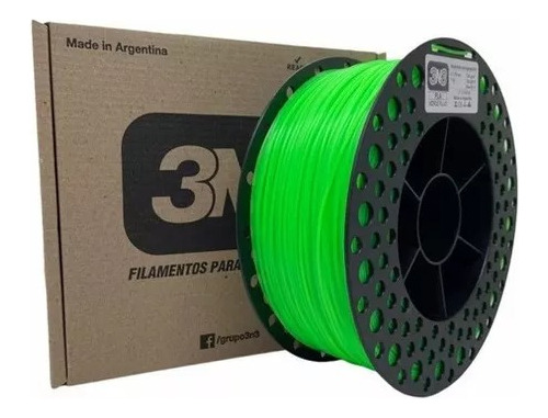 Filamento 3d Pla 3n3 1kg 1,75mm Verde Fluo- N4print