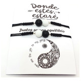 Pulsera Duo Yin - Yang Piedra Onix Mate.