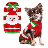 Suéter De Navidad Para Perros Pequeños Con Agujero Para Arné