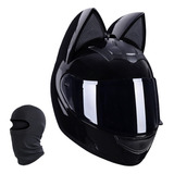 Hnj Casco De Motocicleta Con Orejas De Gato For Mujer Y Homb