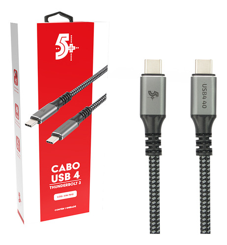 150x Cabos Tipo C Usb-c 100w 5k 40gbps Xps Thunderbolt3 1m