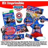 Kit Imprimible Capitan America Avengers Super Heroe A29