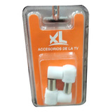 Pack 2 Conector Coaxial Accesorio Tv Conector Antena