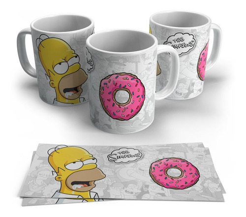 Taza O Tazon Los Simpsons Homero Full Print Premium + Caja