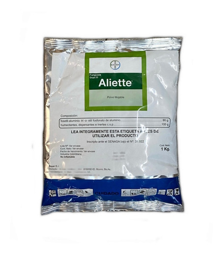 Fungicida Aliette 1kg 80% Sistémico Bayer Polvo Mojable