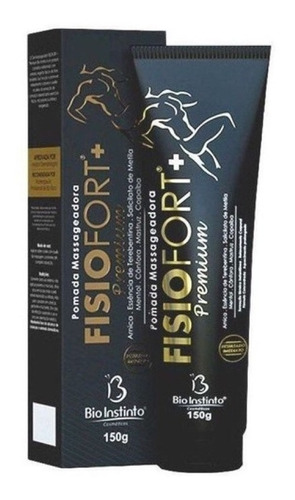 Pomada Fisiofort Preta Premium Bioinstinto 150g Massageadora