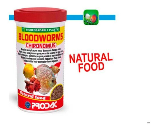 Alimentonaturalprodac Bloodworms Acuario 100ml Discus Bettas