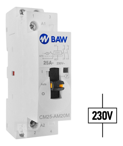 Contactor Modular Automático Baw 25a 230vca 2 Na - Baw