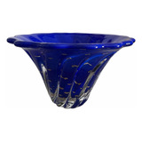 Antigo Bowl Centro De Mesa Fruteira Murano Italiano Com Ouro