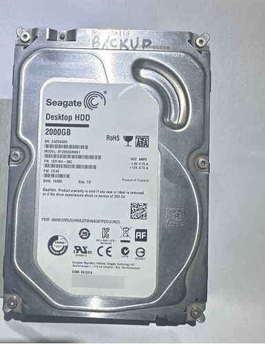 Hd Seagate 2tb - 3.5 - Sata Iii - St2000dm001.