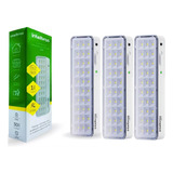 Kit 3 Luminária De Emergência 30 Led Intelbras Lea 31