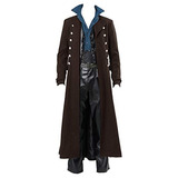 Hombre Gótico Steampunk Chaqueta Vintage Medieval Rena...