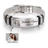 Pulsera Personalizada Con Foto Familiar Para Día Del Padre