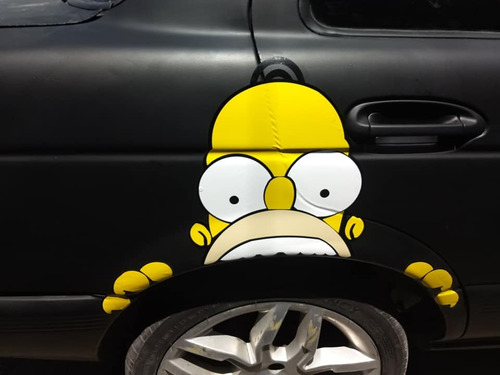 Calcomania Sticker Auto Homero Para Llanta Trasera Universal