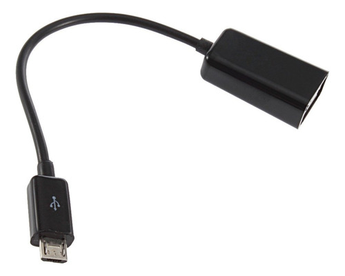 Mini Usb Macho A Usb Hembra Convertidor Otg Cable Adaptador Color Negro