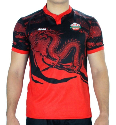 Camiseta De Rugby Imago Niños Gales 2023 Tela Resistente