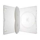 50 Estojo Capa Box Case Dvd Triplo Transparente Grosso 14 Mm