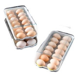 Pack De 2 Bandejas Organizadoras Porta Huevos Apilable