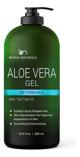 Gel De Aloe Vera 100% Puro Organico Infundido Con Egf, Celul