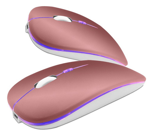 Mouse Sem Fio Bluetooth Rgb Bateria Recarregável 2x