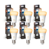 Pack Philips Hue 6 Ampolletas Led E27 Luz Fria & Calida 8w