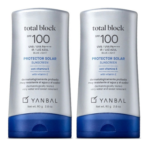 2 Bloqueador Total Block Spf100 - mL a $315