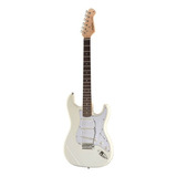 Guitarra Eléctrica Harley Benton Standard Series St-20 De Tilo White High-gloss Brillante Con Diapasón De Arce Asado