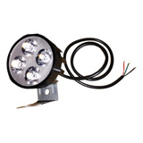 Faro Auxiliar 4 Leds 12v 4w Luz Fija Y Estrobo Motocicleta