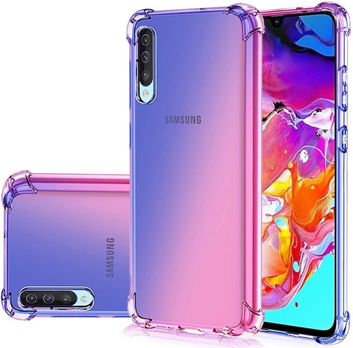 Funda Para Samsung Galaxy A70 - Rosa/azul Transparente