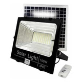 Reflector Solar 100w Lámpara Led Panel Solar Control Remoto