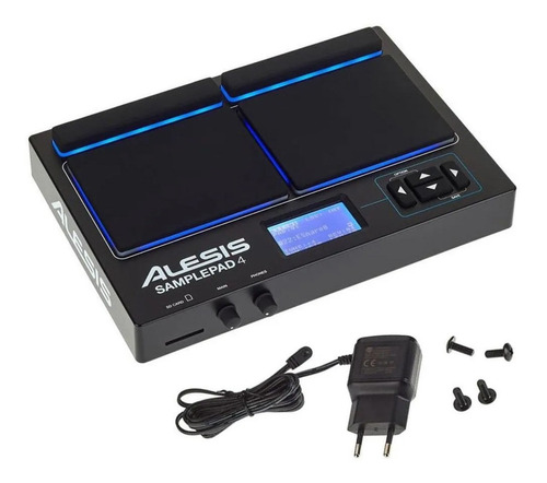 Percussão Eletrônica Samplepad4 Alesis 4 Pads Usb Midi Led