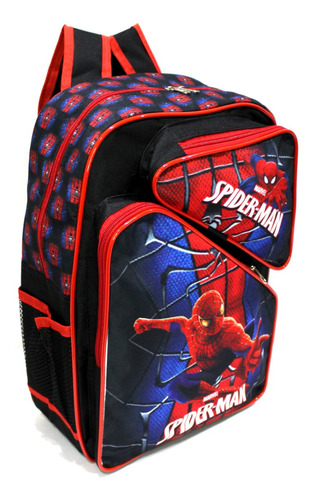 Mochila Infantil Homem Aranha Teia Meninos G Costas Escolar Cor Preto Desenho Do Tecido Spiderman Homem-aranha