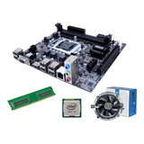 Kit Placa Mãe H61 1155 Ddr3 + Processador I3 + 4gb + Cooler
