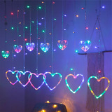 Guirnalda Cascada Corazon Multicolor 138 Led 3mts Navidad