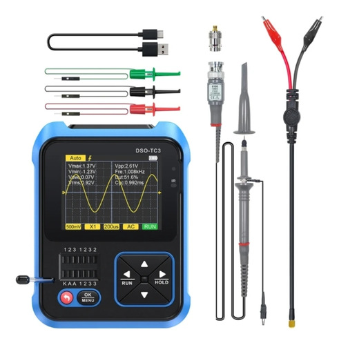 Osciloscopio Digital 3 En 1 Generador De Señal, Probador.