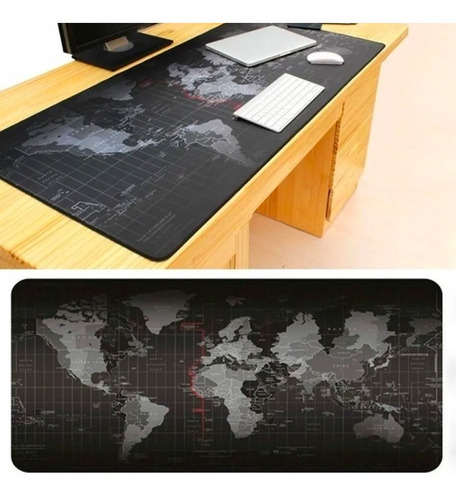 Mouse Pad Gamer Antideslizante Diseño Mundo 90x40 Cm