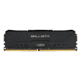 Memória Ram Ballistix Color Black  8gb 1 Crucial Bl8g24c16u4b