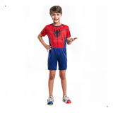 Fantasia Homem Aranha Curta Com Máscara Roupa Infantil Boy