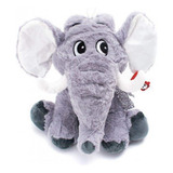 Peluche Elefante Con Moño Suave Relleno 35 Cm Rex Color Gris